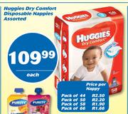 Huggies Dry Comfort Disposable Nappies-Each