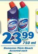 Domestos Thick Bleach-750ml Each