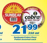 Sunbeam/ Cobra Floor Polish-350ml Each