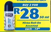 Nivea Roll On-50ml Each