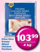 Price First Frozen Mixed Chicken Portions-4kg
