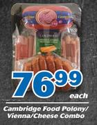 Cambridge Food Polony/ Vienna/ Cheese Combo-Each