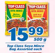 Top Class Soya Mince Bag-500g Each