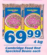 Cambridge Food Red Speckled Beans-4kg Each