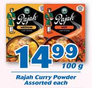 Rajah Curry Powder-100g Each