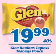 Glen Rooibos Tagless Teabags Pouch-40's