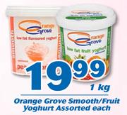 Orange Grove Smooth/Fruit Yoghurt-1Kg Each