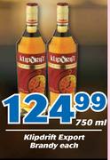 Klipdrift Export Brandy-750ml Each