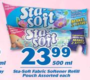 Sta Soft Fabric Softener Refill Pouch-500ml Each