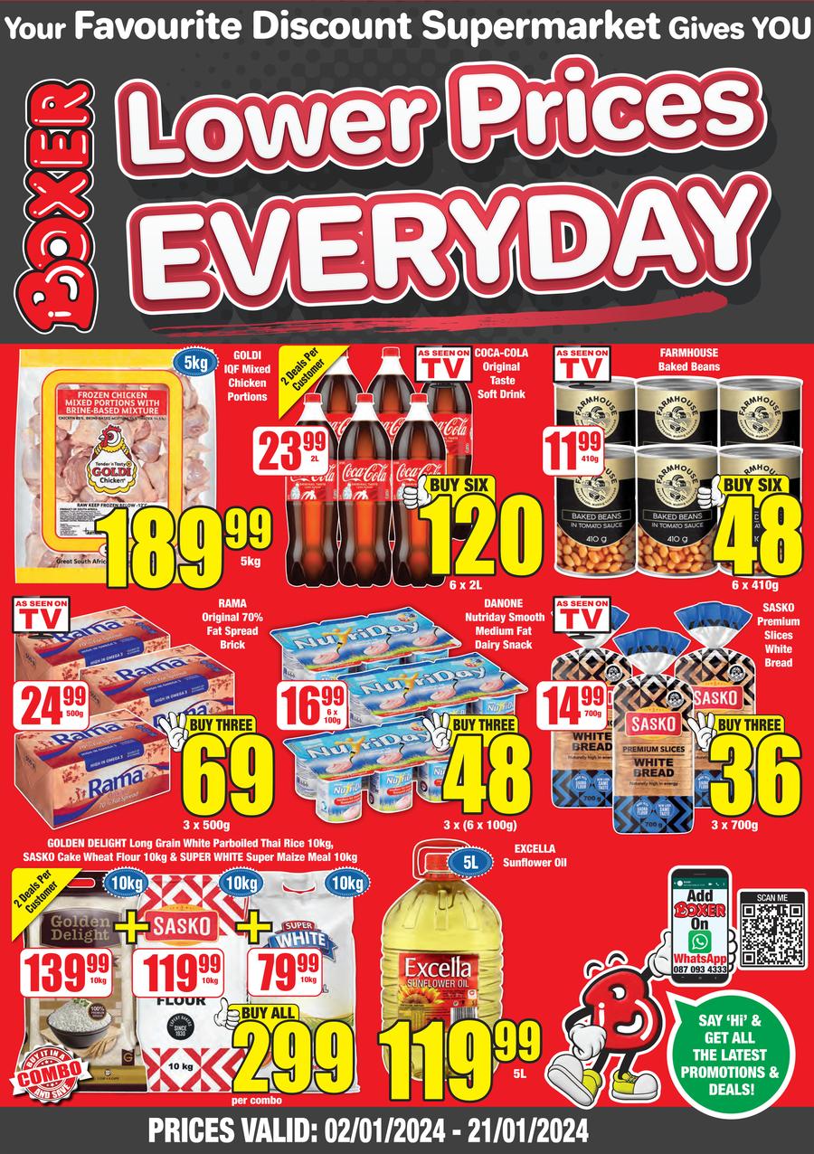 Boxer Super Stores KwaZulu-Natal : Low Prices Everyday (2 January - 21 January  2024) —