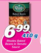 Rhodes Baked Beans In Tomato Sauce-410g