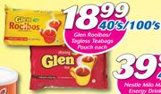 Glen Rooibos/Tagless Pouch-40's/100's Each