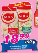 Nola Original/Tangy Mayonnaise-750g Each