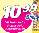 Nik Naks Maize Snacks Strip-5's Each