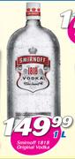 Smirnoff 1818 Original Vodka-1Ltr