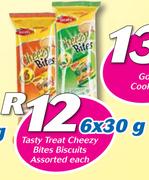 Tasty Treat Cheezy Bites Biscuits-6x30g Each