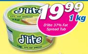 D'lite 37% Fat Spread Tub-1kg