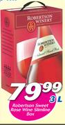 Robertson Sweet Rose Wine Slimline Box-3Ltr
