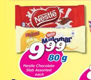 Nestle Chocolate Slab-80g Each