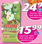 Liqui Fruit 100% Fruit Juice Blend-1Ltr Each