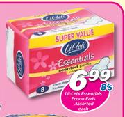 Lil-Lets Essentials Econo Pads-8's Each