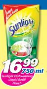 Sunlight Dishwashing Liquid Refill Pouch-750ml