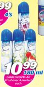 Glade Secrets Air Freshener-180ml Each