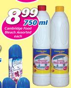 Cambridge Food Bleach-750ml Each