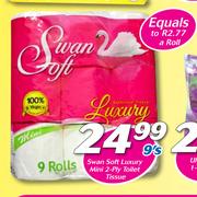 Swan Soft Luxury Mini 2-Ply Toilet Tissue-9's