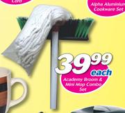 Academy Broom & Mini Mop Combo Set-Each
