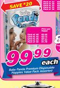 Baby Panda Premium Disposable Nappies Value Pack-Each
