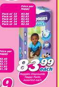 Huggies Disposable Nappy Pants 22's Pack-Per Nappy