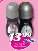 Axe Roll On-50ml Each