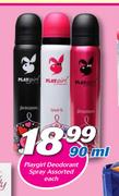 Playgirl Deodorant Spray-90ml Each
