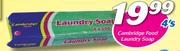 Cambridge Food Laundry Soap-4's Each