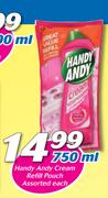 Handy Andy Cream Refill Pouch-750ml Each