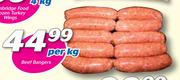 Beef Bangers-Per Kg
