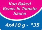 Koo Baked Beans In Tomato Sauce-4 x 410g