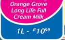 Orange Grove Long Life Full Cream Milk-1Ltr