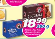 Bakera Choc-Kits/Romany Creams Assorted-200g Each