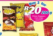 Frimax Snappers Corn Chips Assorted-3 x 200g