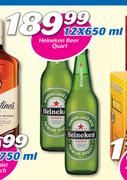 Heineken Beer Quart-12 x 650ml