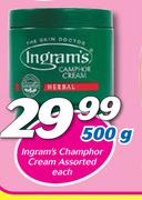 Ingram's Camphor Cream Assorted-500g Each