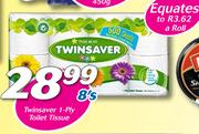 Twinsaver 1 Ply Toilet Tissue-8's