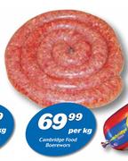 Cambridge Food Boerewors-Per Kg