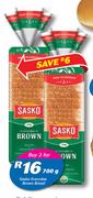 Sasko Everday Brown Bread-2x700g 