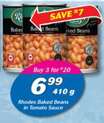 Rhodes Baked Beans In Tomato Sauce-3x410g