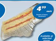 Tomato & Polony Sandwich-Each
