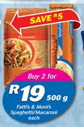 Fatti's & Moni's Spaghetti/Macroni-2x500g 