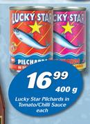 Lucky Star Pilchards In Tomato/Chilli Sauce-400g Each